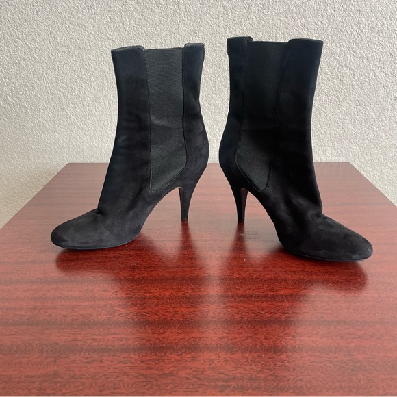 Patrizia Pepe Firenze Black Suede Heeled Boots - Picture 3 of 4